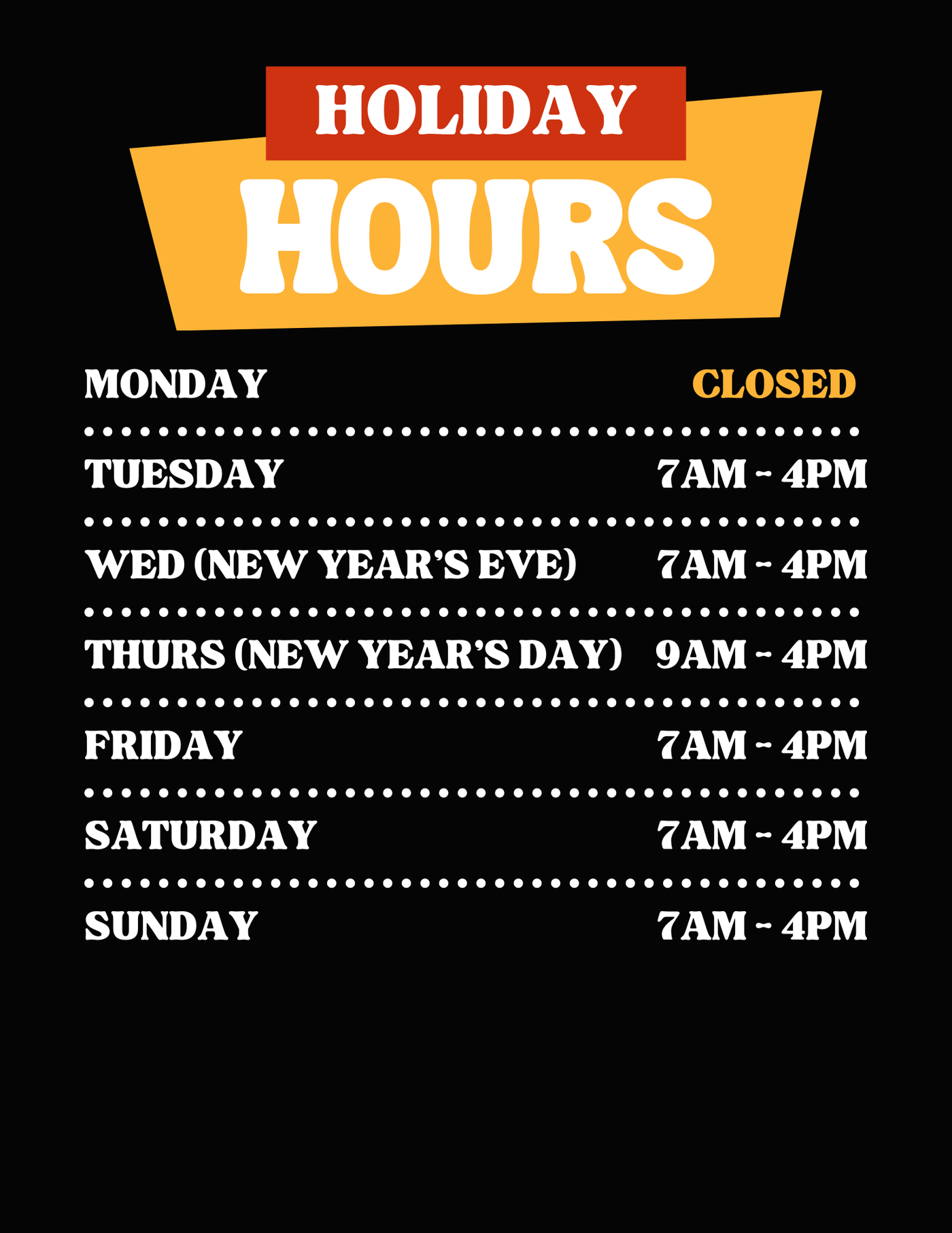 🎉 New Year’s at Neighbors’: Holiday Hours Update
