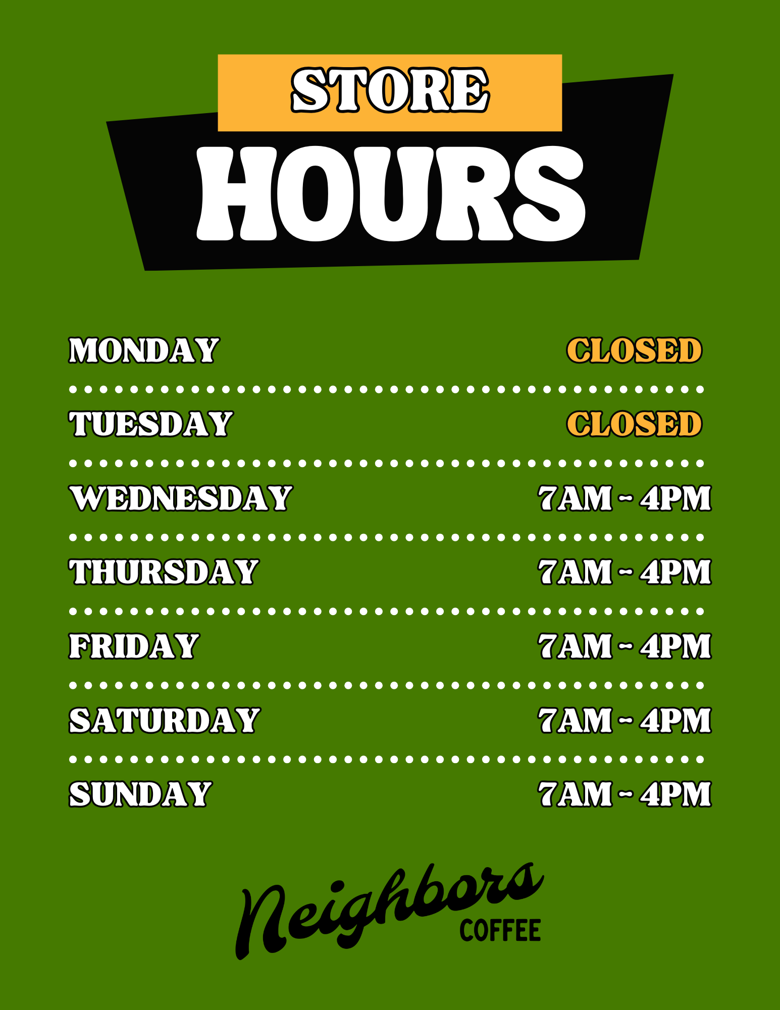 A Thoughtful Update to Our Hours 🤍